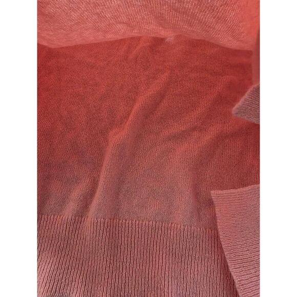 Free People 100% Cashmere V-neck Sweater Pullover Medium coral A001490 - Picture 6 of 8